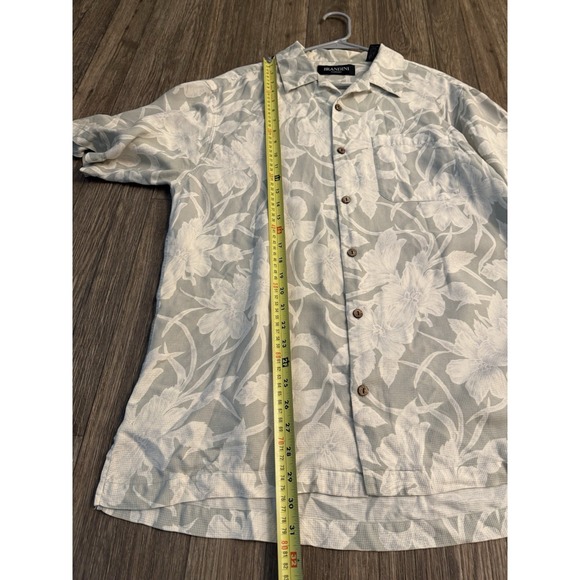 Brandini Le Collezioni Mens Size M Silk Short‎ Sleeve Hawaiian Shirt Floral - Picture 4 of 8
